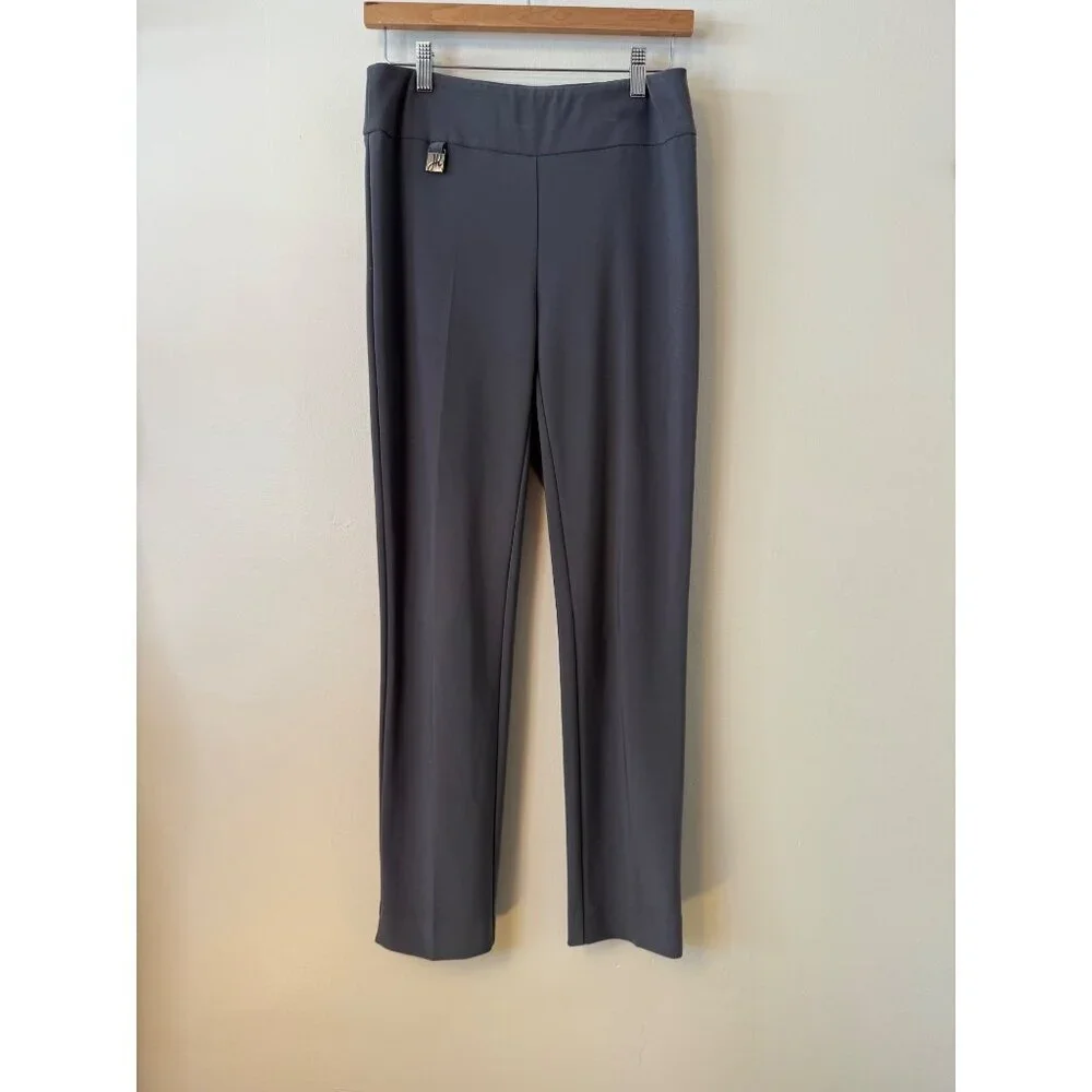 Joseph Ribkoff Womens Slim-Fit High Waist Charcoal Gray Pull-On Pants Size 6